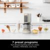 imageNinja CREAMi Ice Cream Maker for Gelato Mixins Milkshakes Sorbet Smoothie Bowls 7 OneTouch Programs with 2 Pint Containers ampamp Lids Compact Size Perfect for Kids Blueberry Mint NC301MTCoffee Cream