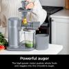 imageNinja NeverClog Cold Press Juicer Powerful Slow Juicer with Total Pulp Control Countertop Electric 2 Pulp Functions Dishwasher Safe 2nd Generation BlueNavy JC151NVGray