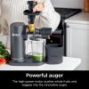 imageNinja NeverClog Cold Press Juicer Powerful Slow Juicer with Total Pulp Control Countertop Electric 2 Pulp Functions Dishwasher Safe 2nd Generation BlueNavy JC151NVCharcoal