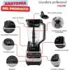 imageNinja Professional Blender 1000 CO650B 1000Watt Motor Base 72 oz Black CasualGrey