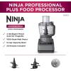 imageNinja Professional Plus Food Processor 1000PeakWatts with AutoiQ Preset Programs Chop Puree Dough Slice Shred with a 9Cup Capacity and a Silver Stainless Finish BN601C  Canadian Version
