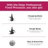 imageNinja Professional Plus Food Processor 850Watts With AutoiQ Preset Programs Chop Puree Dough Slice Shred With a 9Cup Capacity and a Silver Stainless Finish BN600C  Canadian Version RenewedNew Version