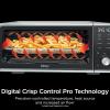 imageNinja SP201FT205CO Digital Air Fry Pro Countertop 8in1 Oven with Extended Height XL Capacity Flip Up ampamp Away Basket Wire Rack Crumb Tray Silver Black Renewed