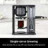 imageNinja Specialty Coffee Maker Hot ampamp Iced Coffee 6 Brew Styles 8 Sizes Small Cup to Travel Mug 10Cup Carafe FoldAway Frother Permanent Filter Removable Reservoir Stainless Black CM405A
