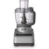 imageNinja Professional Plus Chopper Food Processor 850Watts With AutoiQ Preset Programs Chop Puree Dough Slice Shred With a 9Cup Capacity and a Silver Stainless Finish BN600C  Canadian Version