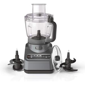imageNinja BN601 Professional Plus Food Processor 1000PeakWatts with AutoiQ Preset Programs Chop Puree Dough Slice Shred with a 9Cup Capacity and a Silver Stainless Finish Renewed