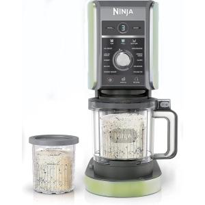 imageNinja NC501 CREAMi Deluxe 11in1 Ice Cream ampamp Frozen Treat Maker for Ice Cream Sorbet Milkshakes Frozen Drinks ampamp More 2 XL Family Size Pint Containers Blue RenewedNC501HGN