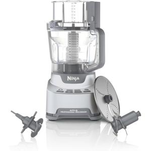 imageNinja NF700 Professional XL Food Processor 1000 Watts 4in1 Chopping SlicingShredding Purees Dough 12Cup Processor Bowl Silver Renewed