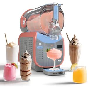 imageNinja SLUSHi MaxXXL Smart Frozen Drink Maker No Ice Needed  IngredientSensing Technology  6 Programs  Perfect Temp ampamp Texture up to 12 hours  PartySized 150oz Capacity  Peach  FS605