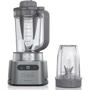 imageNinja SS150 TWISTi Blender DUO HighSpeed 1500 WP Smoothie Maker ampamp Nutrient Extractor 3 Functions Smoothie Frozen Drinks ampamp Bowls smartTORQUE 34oz Pitcher ampamp 18oz ToGo Cup Cloud Silver