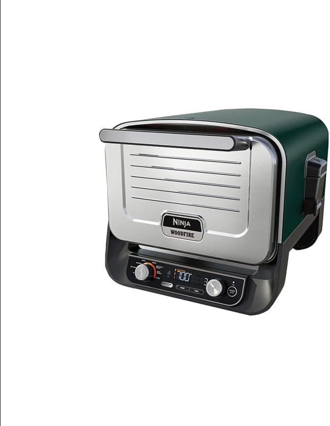 imageNinja Woodfire 8in1 Outdoor Smoker Pizza Oven with 5 Pizza Settings Green
