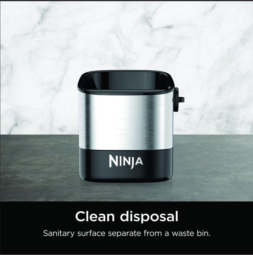 imageNinja Luxe Caf Knock Box Accessories for Espresso Machine Easy ampamp MessFree Puck Disposal Coffee ampamp Espresso Grounds Nonslip Base Removable Bar Holds 10 Double Shot Pucks XSKKNOCKBOX