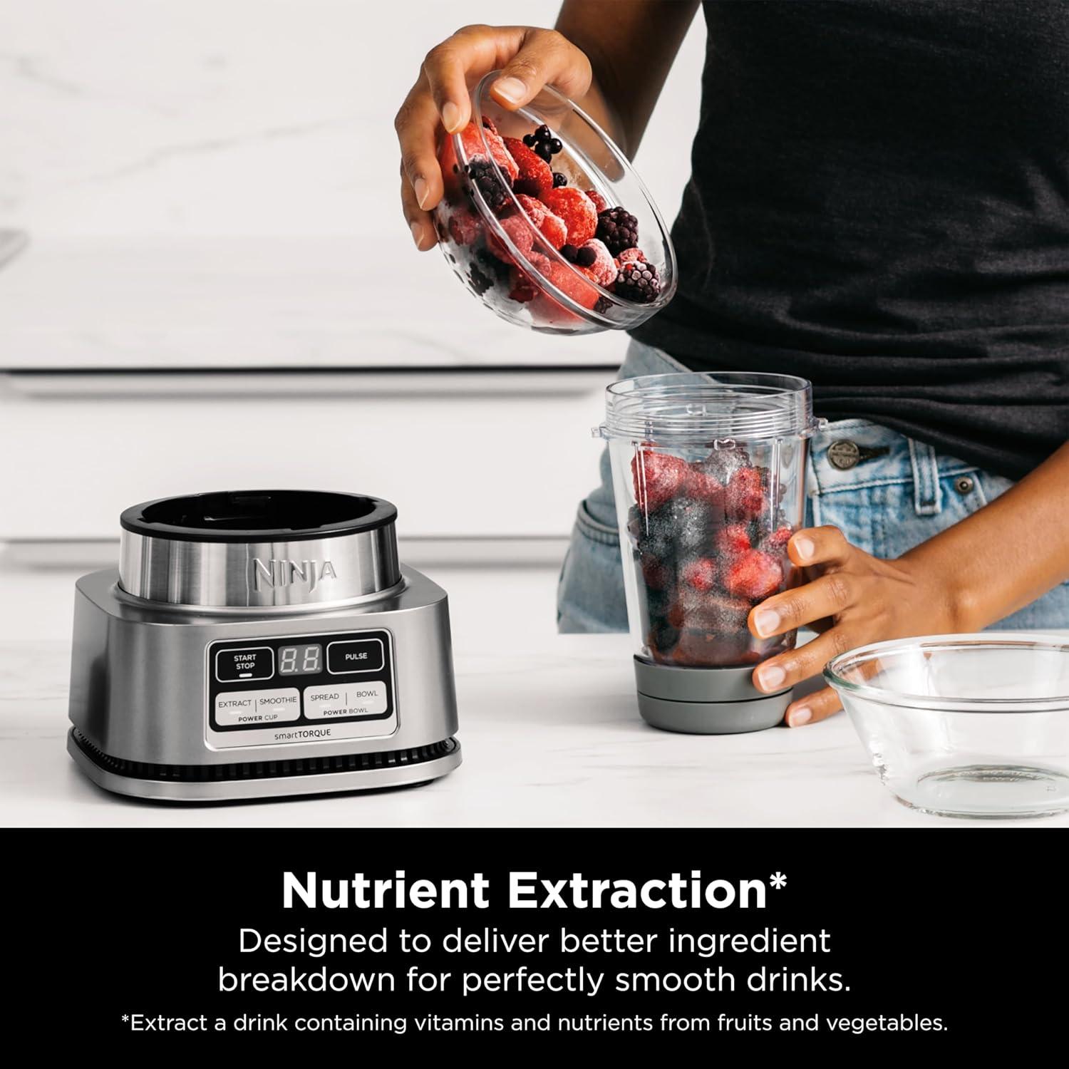 imageNinja Blenders for Kitchen  Smoothie Blender Mixer Grinder  Premium Blending Performance for Sauces Frozen Drinks and More  1200 Peak Watt Motor  SS101 Foodi Personal Smoothie Maker
