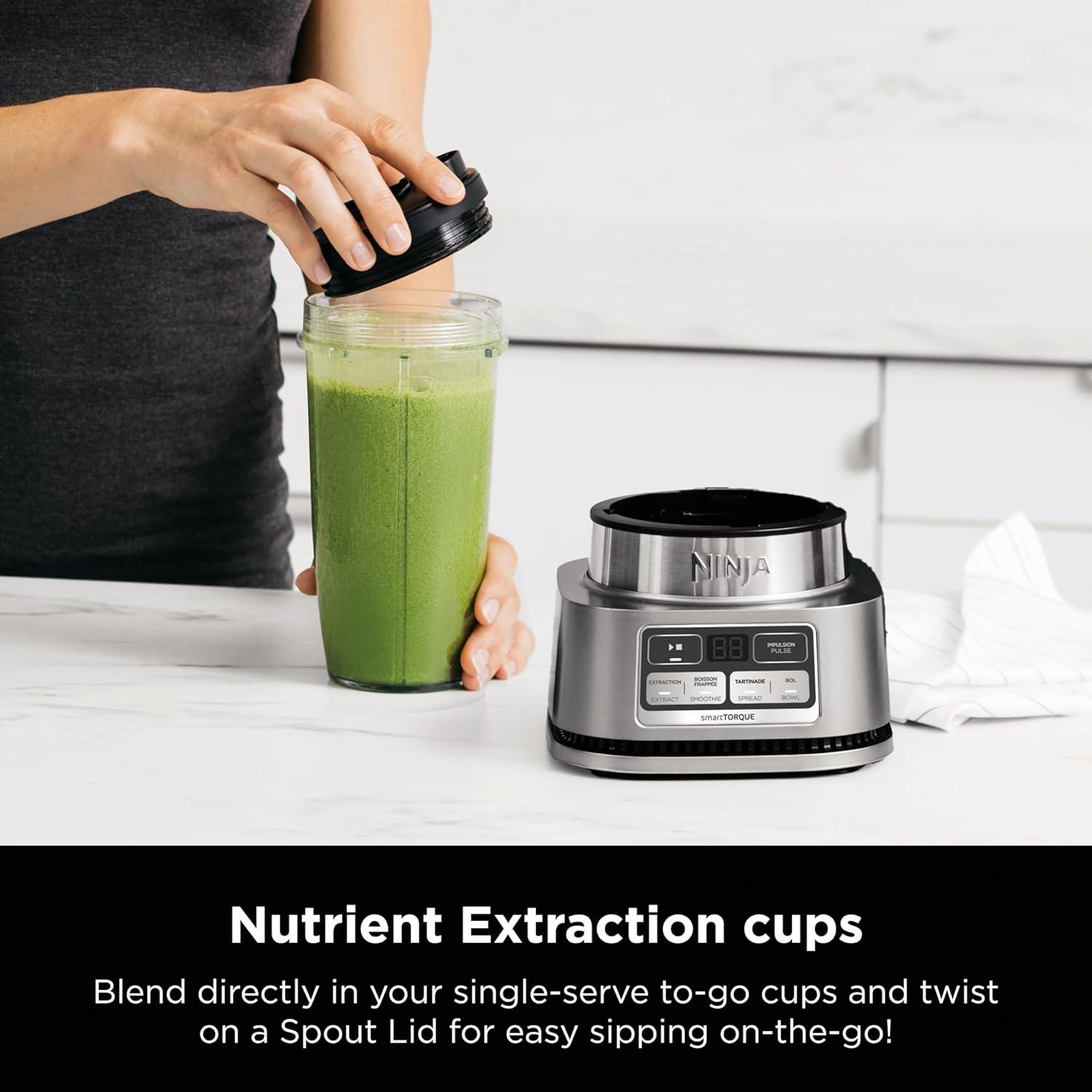 imageNinja Blenders for Kitchen  Smoothie Blender Mixer Grinder  Premium Blending Performance for Sauces Frozen Drinks and More  1200 Peak Watt Motor  SS101 Foodi Personal Smoothie Maker