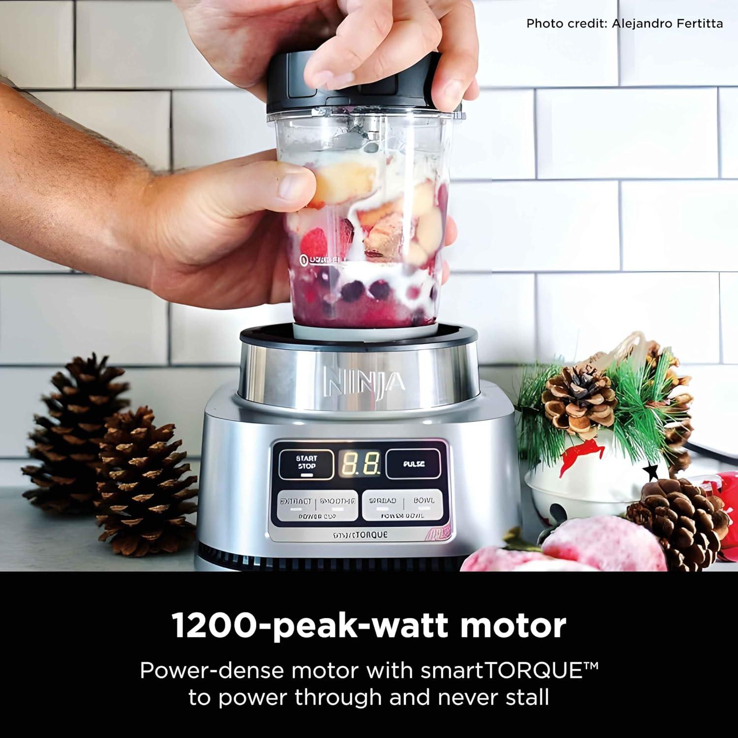 imageNinja Blenders for Kitchen  Smoothie Blender Mixer Grinder  Premium Blending Performance for Sauces Frozen Drinks and More  1200 Peak Watt Motor  SS101 Foodi Personal Smoothie Maker