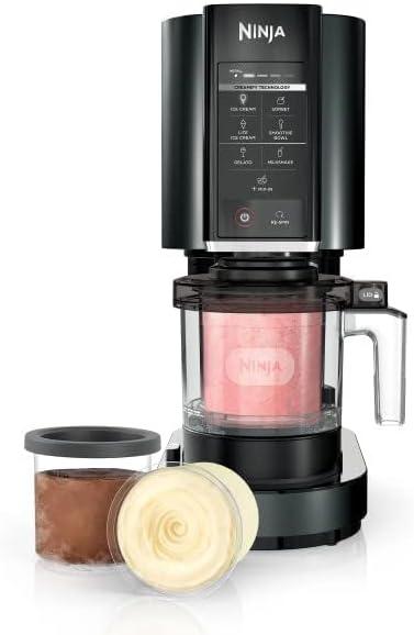 imageNinja CREAMi Ice Cream Sorbet Milkshake Maker  3 CREAMi Pints Black