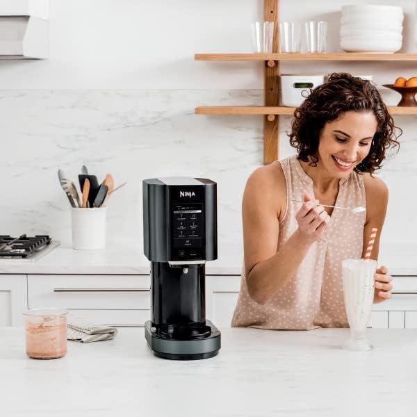imageNinja CREAMi Ice Cream Sorbet Milkshake Maker  3 CREAMi Pints Black