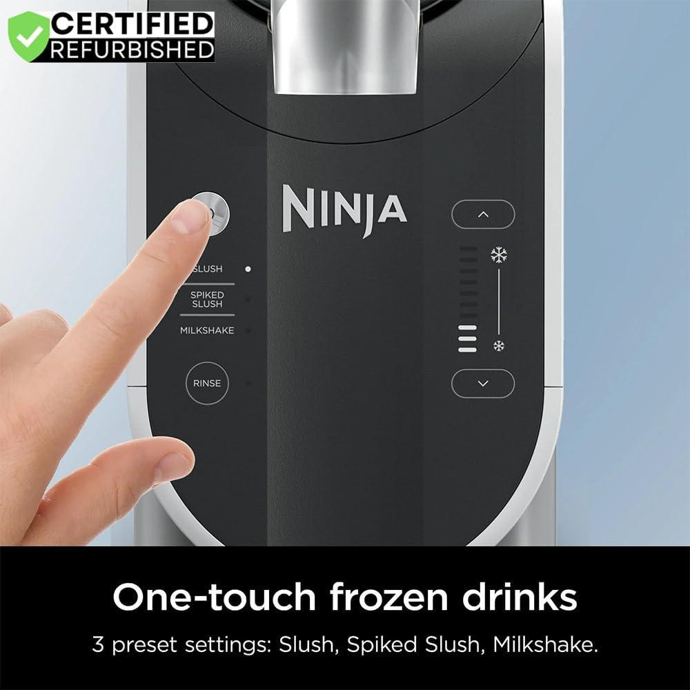 imageNinja FS300 SLUSHi 72oz Frozen Drink ampamp Slushie Machine Renewed Bundle with Deco Essentials Collapsable Water Bottle BPA Free 24oz GrayStainless and 1 YR CPS Enhanced Protection Pack