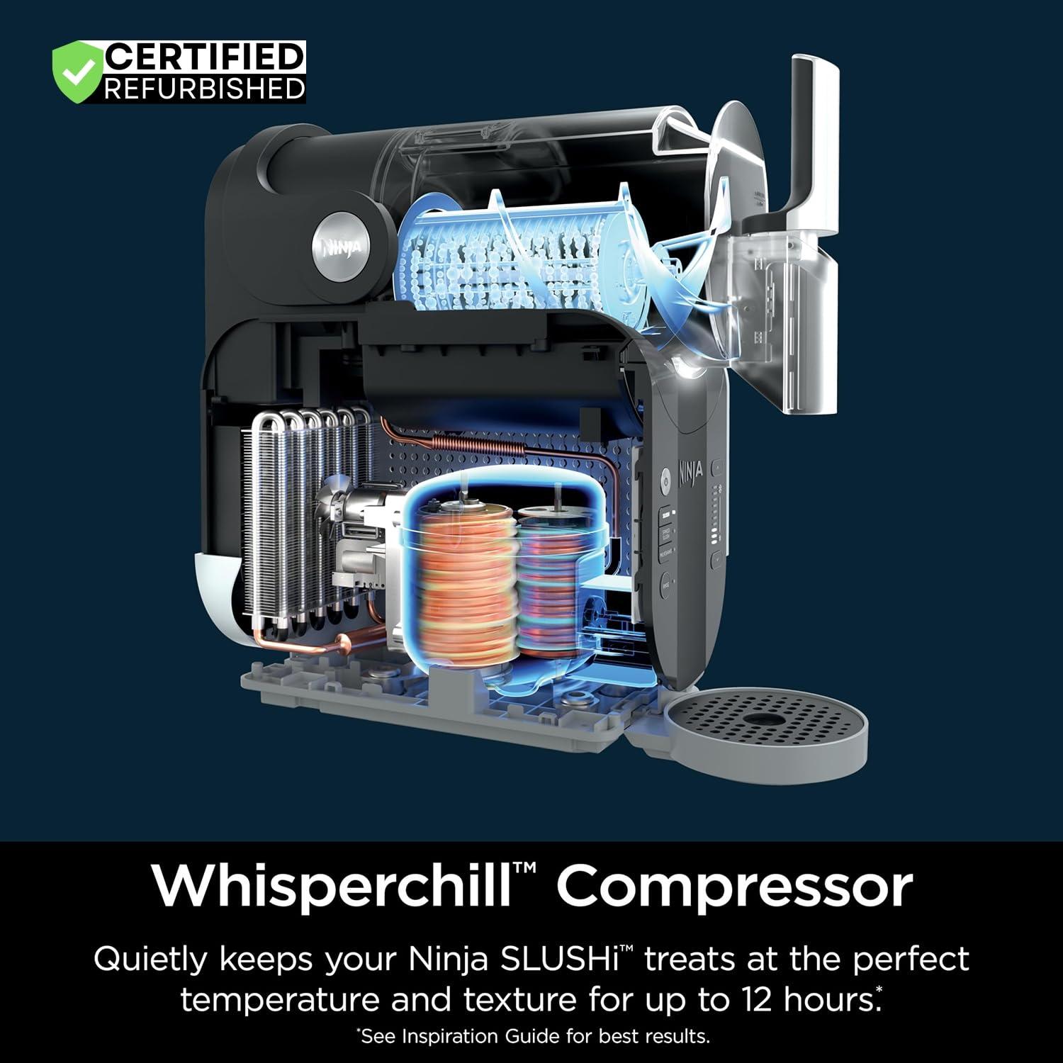 imageNinja FS301 Professional Maker with RapidChill Technology 88 oz Drink ampamp Slushie Machine 5 Preset Programs Frozen Margaritas Frapps and More Premium Accents Black Renewed88 oz  5 Presets