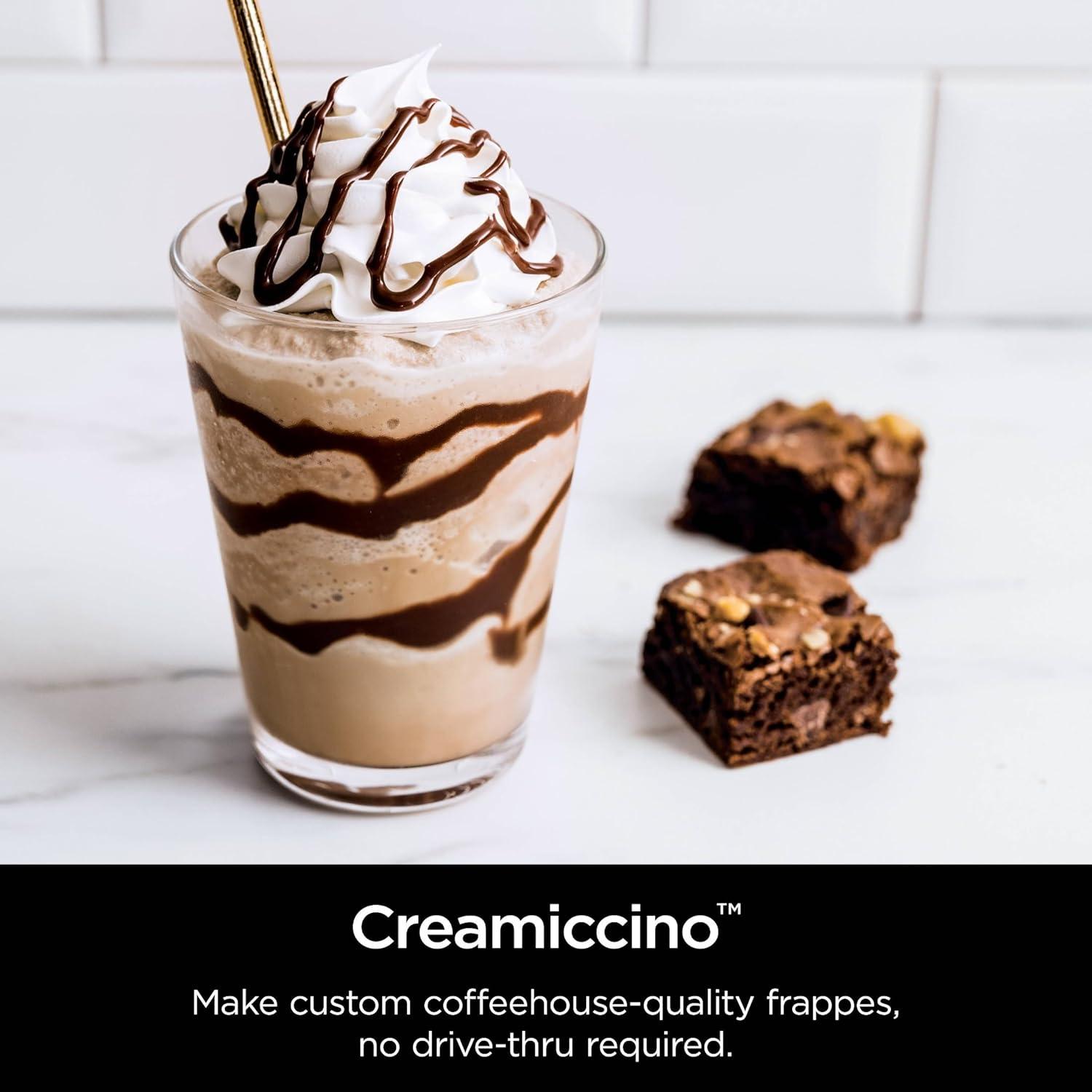 imageNinja NC501 CREAMi Deluxe 11in1 Ice Cream ampamp Frozen Treat Maker with 2 XL Family Size Pint Containers Black RenewedDark SIlver