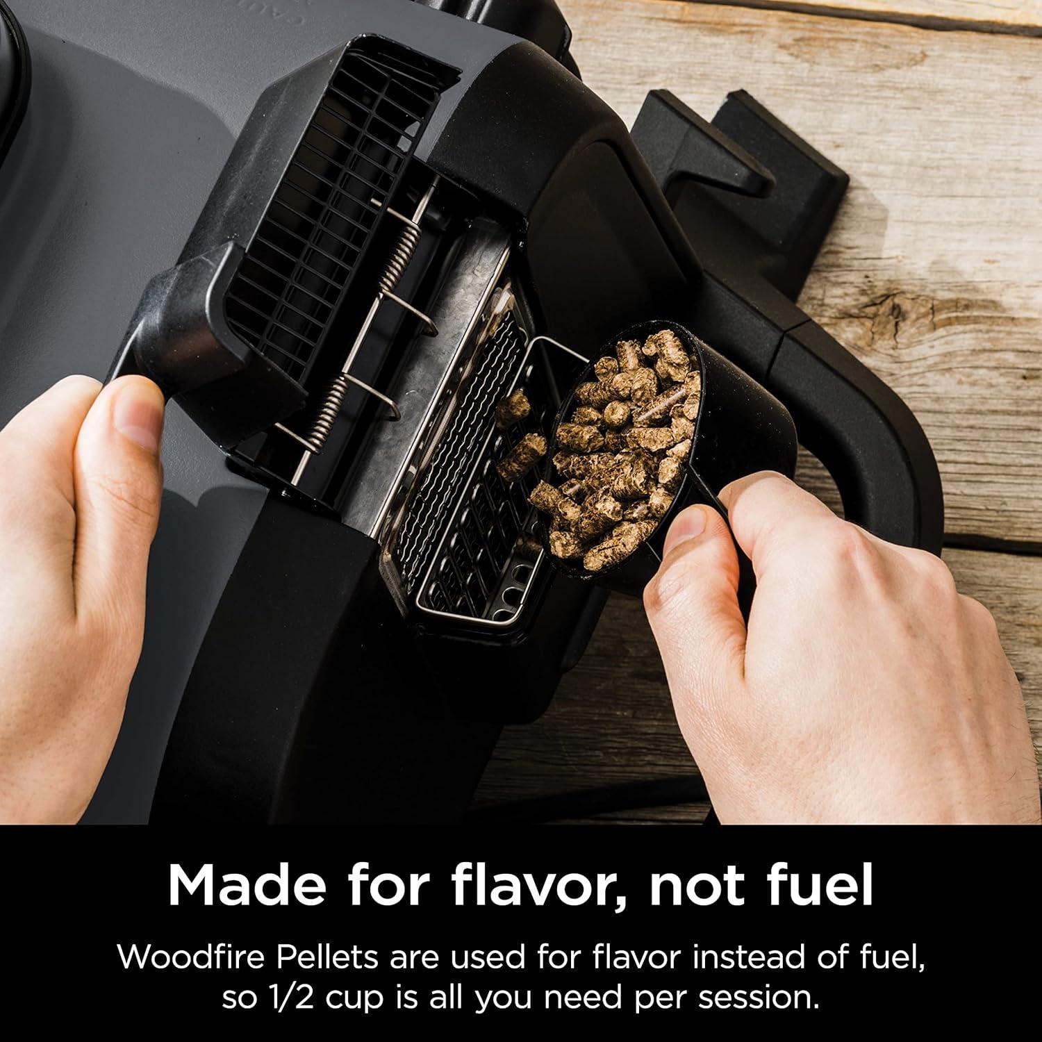 imageNinja OG751 Woodfire Pro Outdoor Grill with BuiltIn Thermometer 7in1 Master Grill BBQ SmokerampampOutdoor Air Fryer plus BakeRoast DehydrateampampBroilWoodfire Technologywith All Purpose Blend Pellets2lb AllPurpose  Sample Pellets