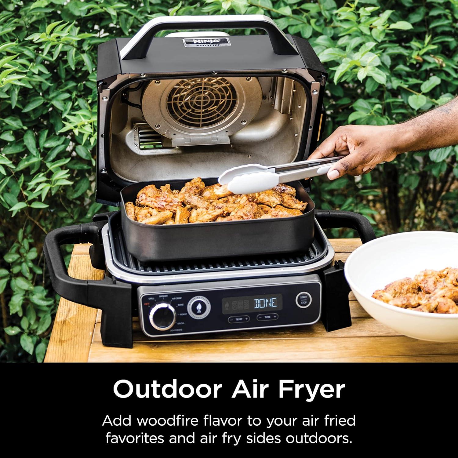 imageNinja OG751 Woodfire Pro Outdoor Grill with BuiltIn Thermometer 7in1 Master Grill BBQ SmokerampampOutdoor Air Fryer plus BakeRoast DehydrateampampBroilWoodfire Technologywith All Purpose Blend Pellets2lb AllPurpose  Sample Pellets