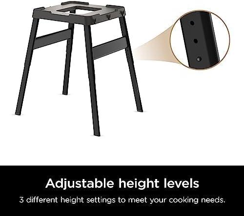 imageNinja OG751 Woodfire Pro Outdoor Grill with BuiltIn Thermometer 7in1 Master Grill BBQ SmokerampampOutdoor Air Fryer plus BakeRoast DehydrateampampBroilWoodfire Technologywith All Purpose Blend PelletsCover  2lb Pellets  Stand