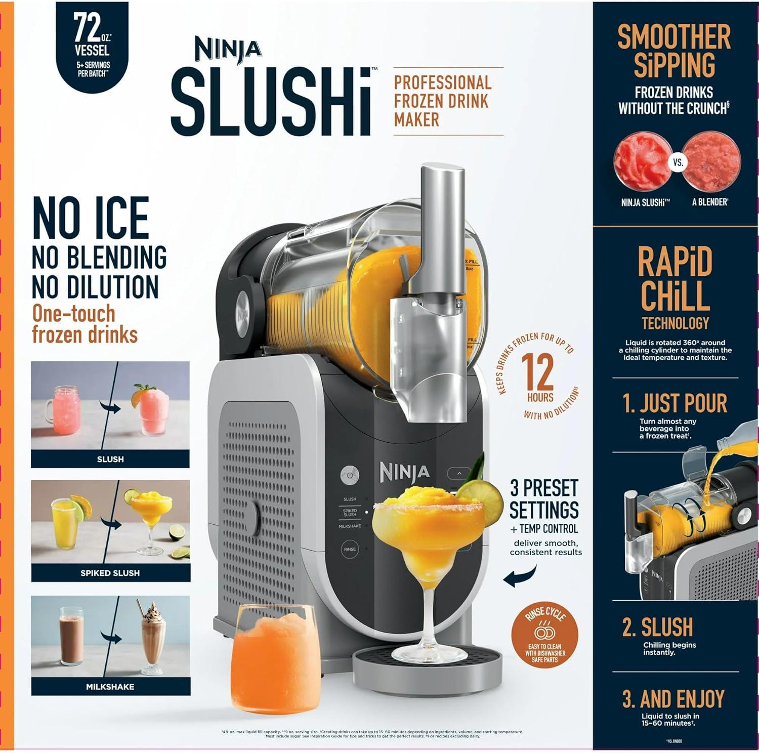 imageNinja SLUSHi 72 oz Professional Frozen Drink Maker 3 Preset Settings Slushie Machine