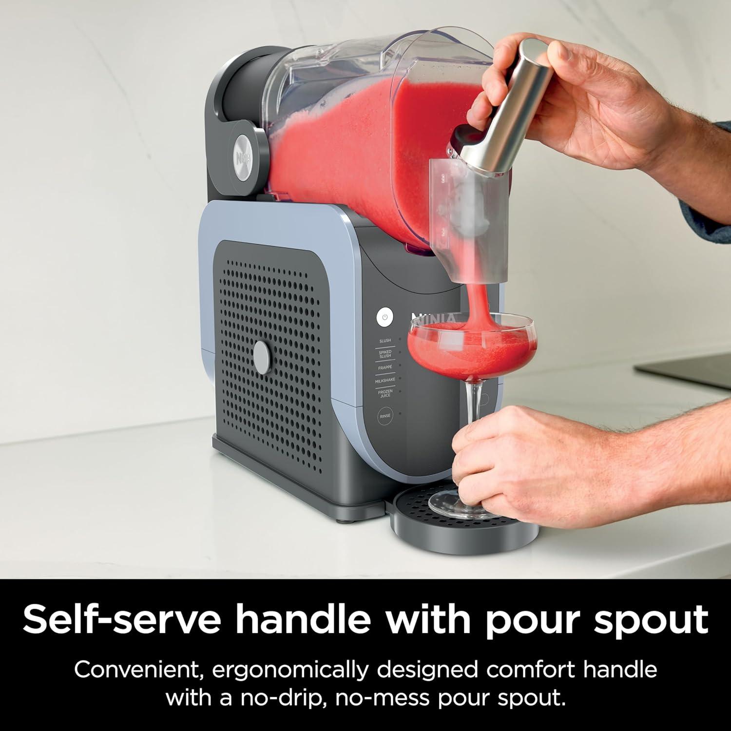 imageNinja SLUSHi Professional Frozen Drink Maker with RapidChill Technology 88 oz Frozen Drink ampamp Slushie Machine 5 Preset Programs Frozen Margaritas Frapps and More Orange Mango FS301OROrange Mango