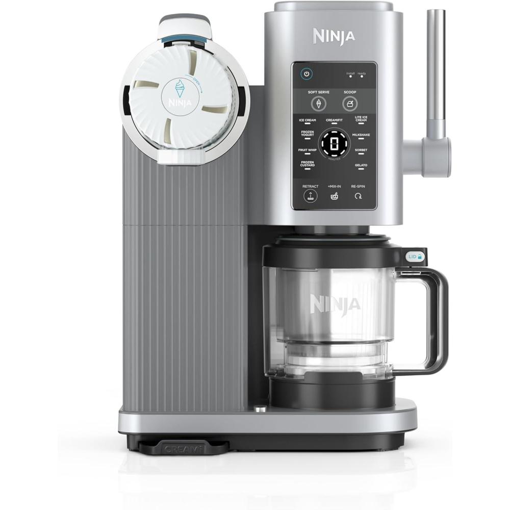 imageNinja CREAMi Swirl Ice Cream and Soft Serve Maker Sorbet Milkshake Frozen Yogurt Low Calories Program ampamp More 13in1 Soft Serve Handle ampamp 2 CREAMi Swirl 16oz Pints For Kids ampamp ALL ages NC701C