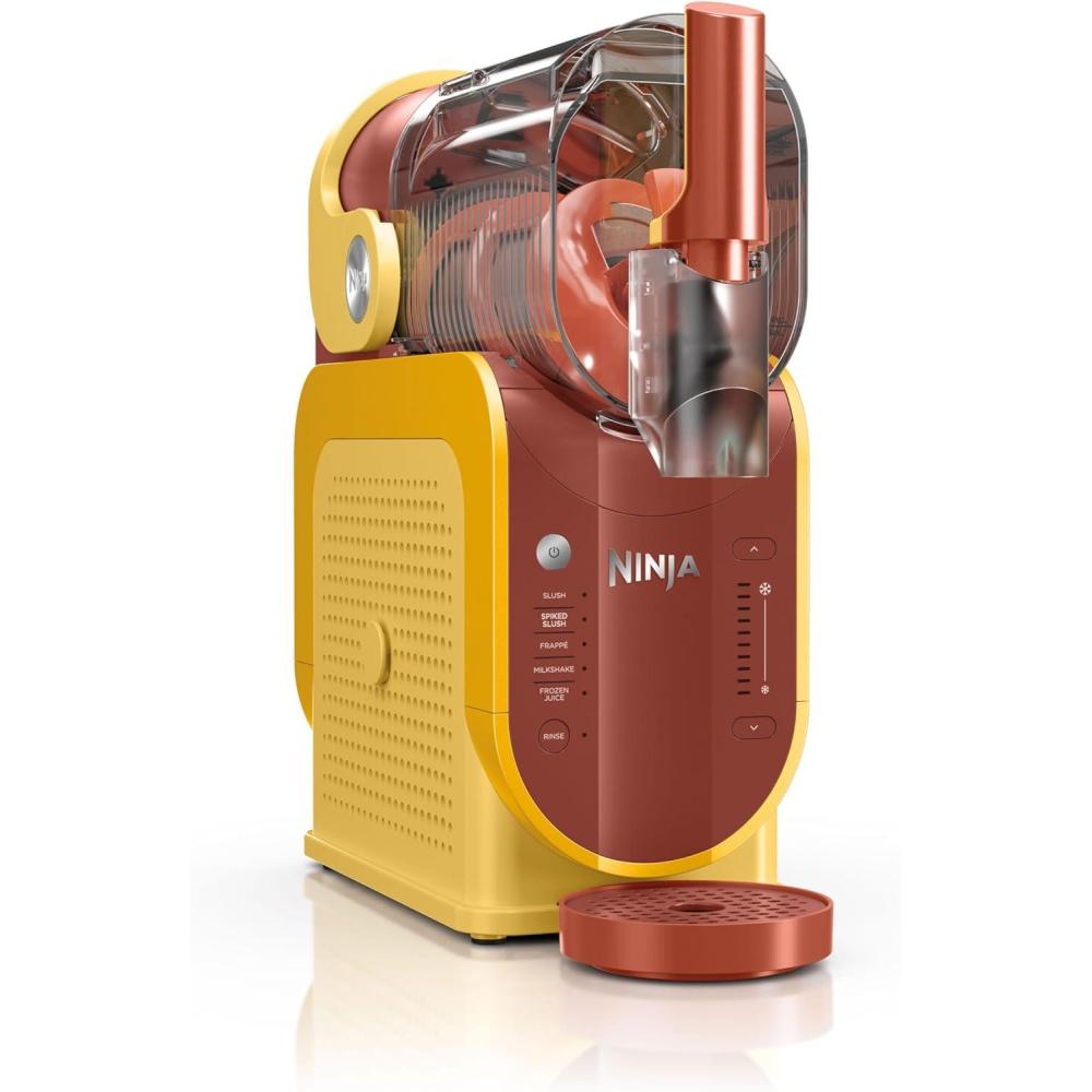 imageNinja SLUSHi Professional Frozen Drink Maker with RapidChill Technology 88 oz Frozen Drink ampamp Slushie Machine 5 Preset Programs Frozen Margaritas Frapps and More Orange Mango FS301OROrange Mango