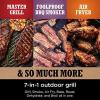 imageNinja OG751 Woodfire Pro Outdoor Grill with BuiltIn Thermometer 7in1 Master Grill BBQ SmokerampampOutdoor Air Fryer plus BakeRoast DehydrateampampBroilWoodfire Technologywith All Purpose Blend PelletsCover  2lb Pellets  Stand