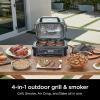 imageNinja Woodfire ProXL Outdoor Grill ampamp Smoker Thermometer 4in1 Master Grill BBQ Smoker Outdoor Air Fryer Bake Portable Electric Grill Renewed Cinnamon
