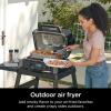 imageNinja Woodfire ProXL Outdoor Grill ampamp Smoker Thermometer 4in1 Master Grill BBQ Smoker Outdoor Air Fryer Bake Portable Electric Grill Renewed Cinnamon