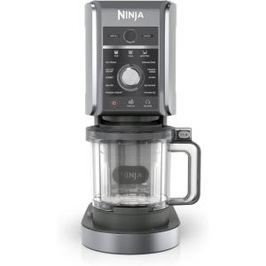 imageNinja NC501 CREAMi Deluxe 11in1 Ice Cream ampamp Frozen Treat Maker with 2 XL Family Size Pint Containers Black RenewedSilver