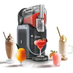 imageNinja SLUSHi Professional Frozen Drink Maker with RapidChill Technology 88 oz Frozen Drink ampamp Slushie Machine 5 Preset Programs Frozen Margaritas Frapps and More Orange Mango FS301ORBlack