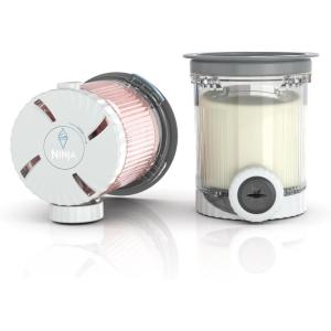 imageNinja Swirl by CREAMi Pints and Lids  2 Pack Compatible with NC700 Series Ninja Swirl Ice Cream ampamp Soft Serve Makers BPAFree ampamp Dishwasher Safe Grey Lids XSK7PNTLD2