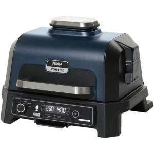 imageNinja Woodfire ProXL Outdoor Grill ampamp Smoker Thermometer 4in1 Master Grill BBQ Smoker Outdoor Air Fryer Bake Portable Electric Grill Renewed Navy