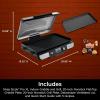 imageNinja Sizzle Pro XL 20Inch Indoor Griddle  Grill Detachable Ventilated Lid Grease Control Ceramic Nonstick Plates Even EdgetoEdge Cooking Extra Large Capacity Versatile Silver GX101