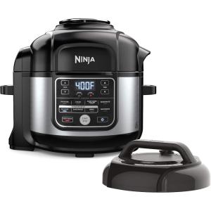 imageNinja OS301 Foodi 10in1 Pressure Cooker and Air Fryer with Nesting Broil Rack 65 Quart Stainless Steel