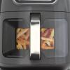 imageNinja AF171 EzView Max XL Air Fryer that Cooks Crisps Roasts Broils Bakes Reheats ampamp Dehydrates with 55 Quart Capacity and a EzView Window Grey RenewedGrey