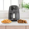 imageNinja AF171 EzView Max XL Air Fryer that Cooks Crisps Roasts Broils Bakes Reheats ampamp Dehydrates with 55 Quart Capacity and a EzView Window Grey RenewedGrey