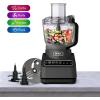 imageNinja FP601CO Professional Plus Food Processor 1000 Peak Watts 4 Functions for Chopping Slicing Purees ampamp Dough with 9Cup Processor Bowl 4 Blades Food Chute ampamp Pusher Renewed
