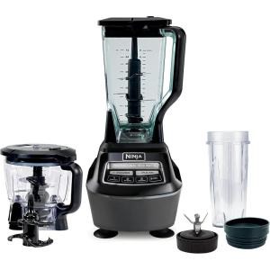 imageNinja BL770AMZ Mega Kitchen System 72 oz Pitcher 8Cup Food Processor 16 oz Single Serve Cup 1500Watt Black Renewedwith 1 Nutri Ninja Cup  Lid