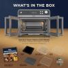 imageNinja  French Door Premier  Air Fryer Convection Oven Toaster  5qt Air Fry Basket Sheet Pan Wire Rack Broil Rack  PFASfree Cooking Surface Dishwashersafe Accessories  FO101 NEW