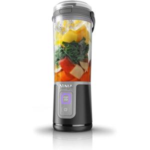 imageNinja Blast 16 oz Personal Portable Blender with Leak Proof Lid and Easy Sip Spout Perfect for Smoothies Cordless USBC Rechargeable Dishwasher Safe Parts Renewed WhiteBlack
