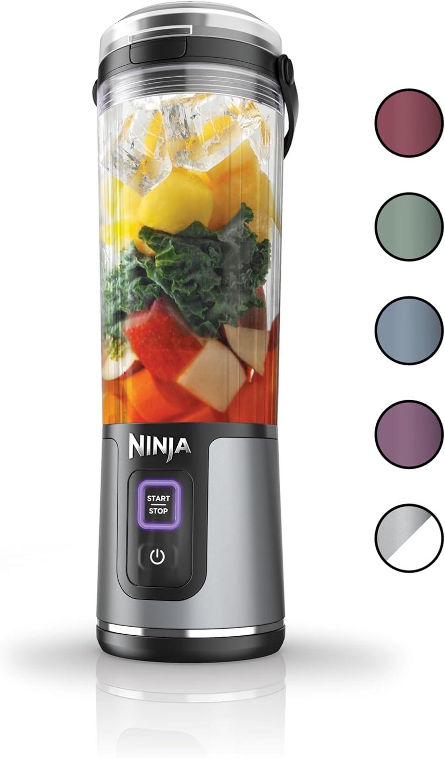 imageNinja BC151BK Blast Portable Blender Cordless 18oz Vessel Personal Blenderfor Shakes ampamp Smoothies BPA Free LeakproofLid ampamp Sip Spout USBC Rechargeable Dishwasher Safe Parts Black RenewedBlack