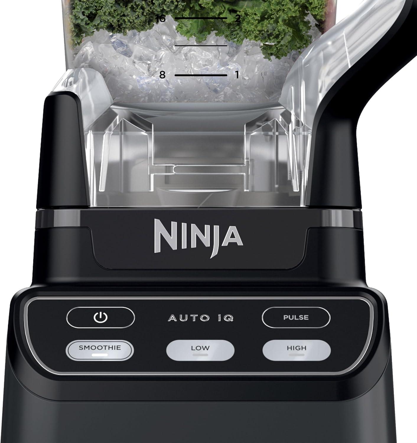 imageNinja Smoothie iQ Blender 1400 Watt Max 70 oz Jug AutoiQ Program Total Crushing Blades BPA Free Large CO750B Renewed