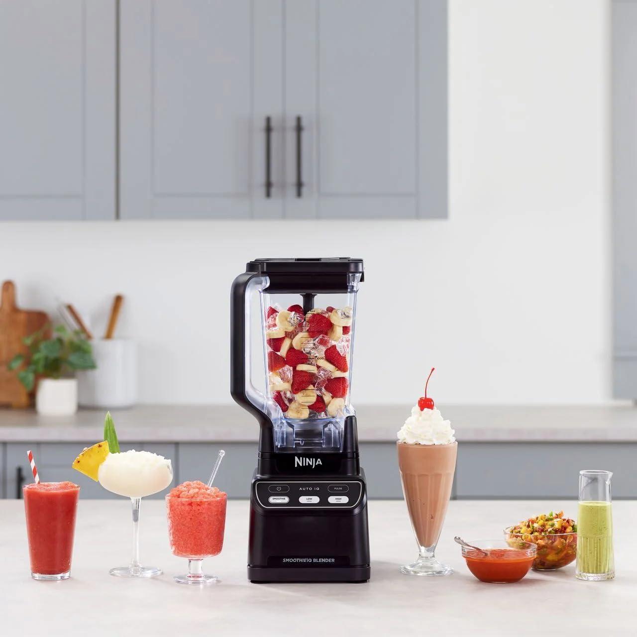 imageNinja Smoothie iQ Blender 1400 Watt Max 70 oz Jug AutoiQ Program Total Crushing Blades BPA Free Large CO750B Renewed
