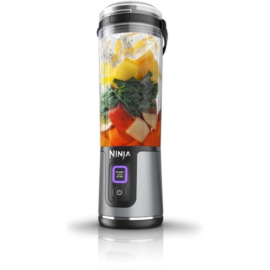 imageNinja BC151BK Blast Portable Blender Cordless 18oz Vessel Personal Blenderfor Shakes ampamp Smoothies BPA Free LeakproofLid ampamp Sip Spout USBC Rechargeable Dishwasher Safe Parts Black RenewedBlack